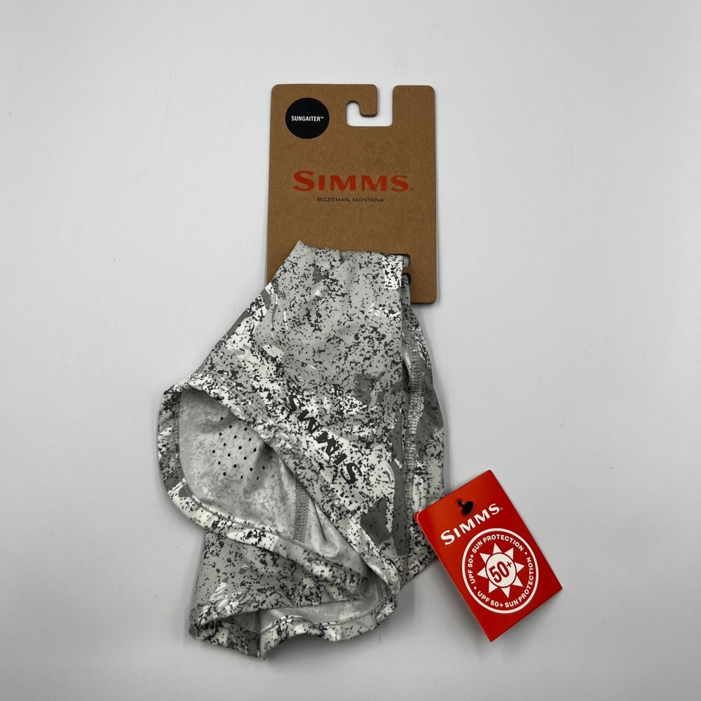 Simms Sungaiter Back Eddy White SolarFlex UPF 50+ Sun Neck Gaiter 10490-1244-00
